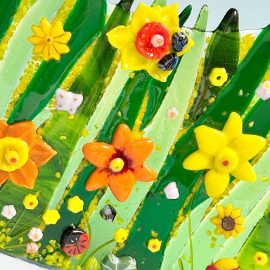Florals added to meadow panel.
